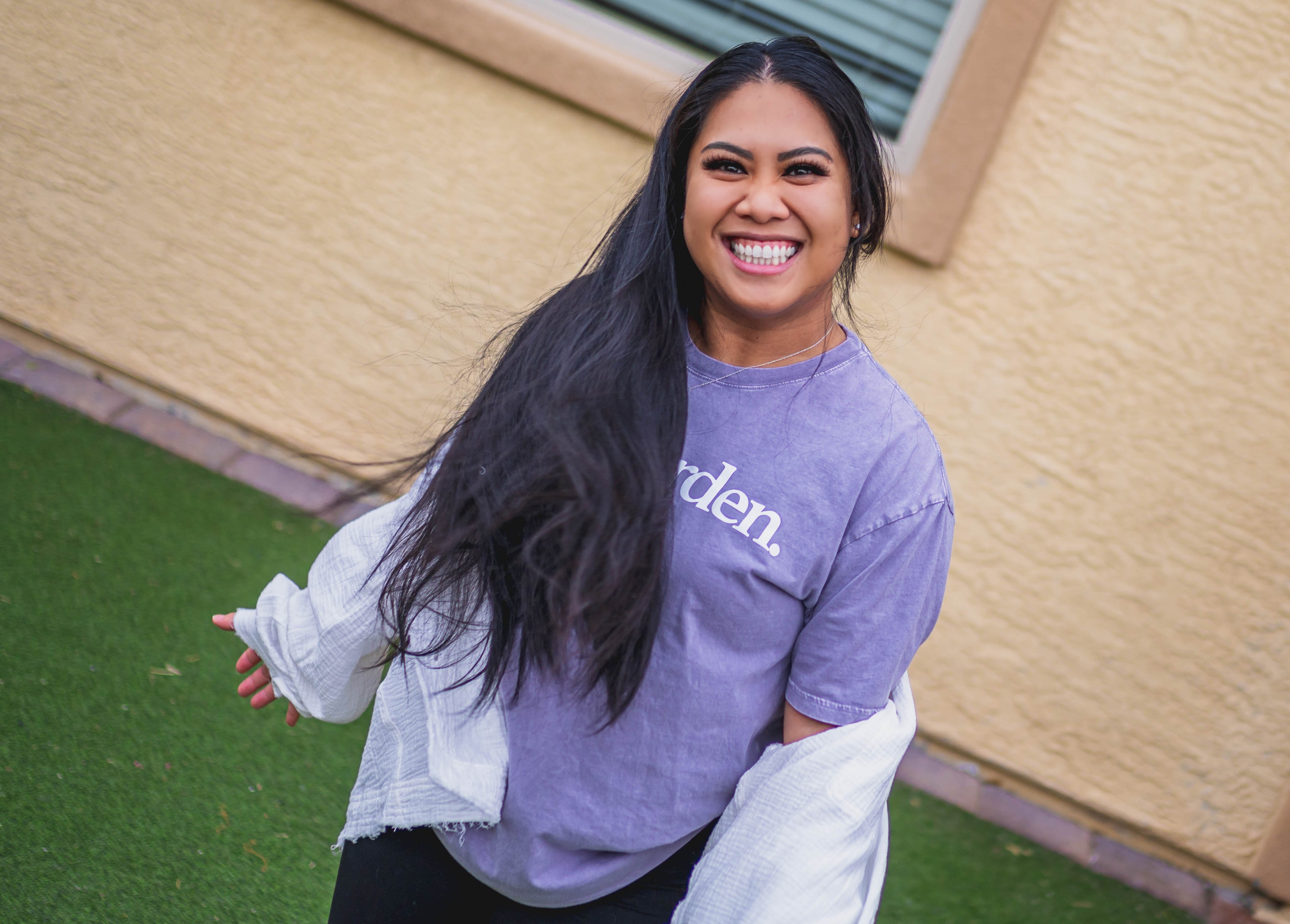 mineral washed logo tee